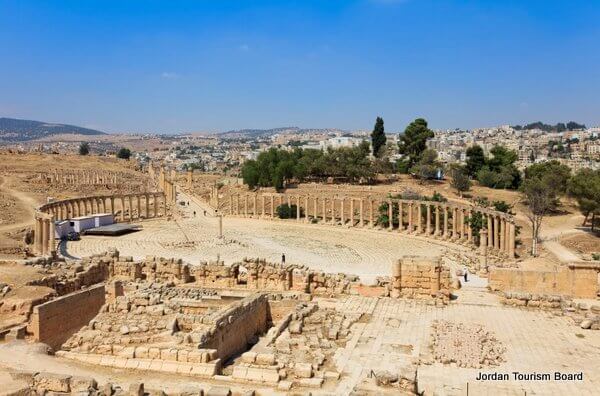Jerash (Gerasa) – Plaza Oval y Decumano Sur